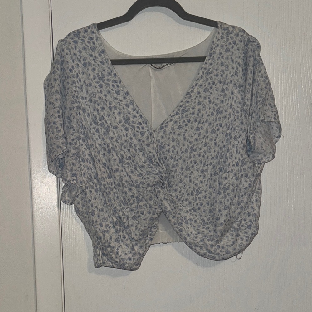 Floral V-Neck Women Crop Top
